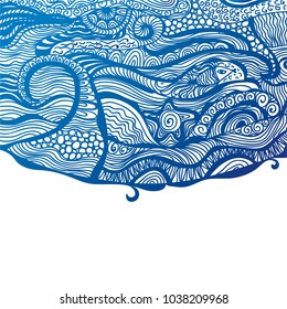 Beautiful sea background. Vector illustration