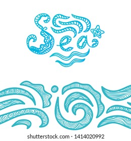 Beautiful sea background. Vector illustration