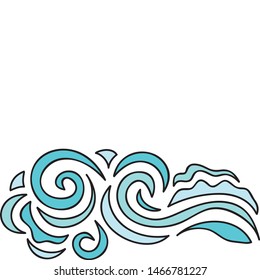 Beautiful sea background. Vector illustration