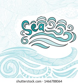 Beautiful sea background. Vector illustration