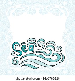 Beautiful sea background. Vector illustration