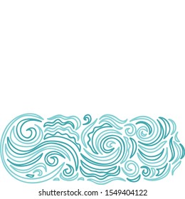 Beautiful sea background. Vector illustration