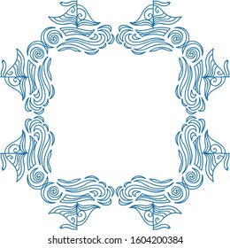 Beautiful sea background. Vector illustration