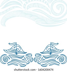 Beautiful sea background. Vector illustration