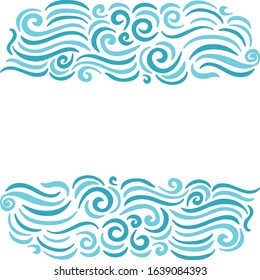 Beautiful sea background. Vector illustration