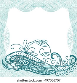 Beautiful sea background. Vector illustration.