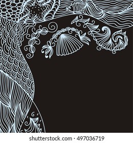 Beautiful sea background. Vector illustration.