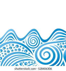 Beautiful sea background. Vector illustration.