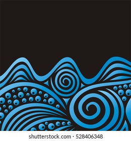 Beautiful sea background. Vector illustration.