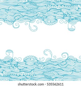 Beautiful sea background. Vector illustration.