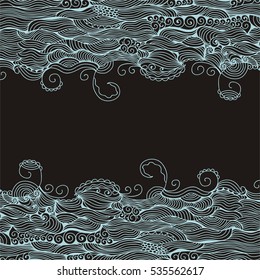 Beautiful sea background. Vector illustration.