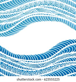 Beautiful sea background. Vector illustration.