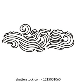 Beautiful sea decorative element. Vector illustration