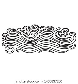 Beautiful sea decorative element. Vector illustration