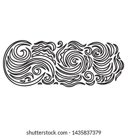 Beautiful sea decorative element. Vector illustration