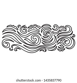 Beautiful sea decorative element. Vector illustration
