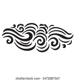 Beautiful sea decorative element. Vector illustration