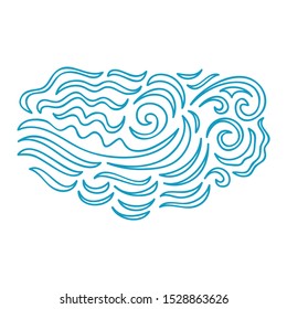 Beautiful sea decorative element. Vector illustration