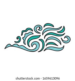Beautiful sea decorative element. Vector illustration