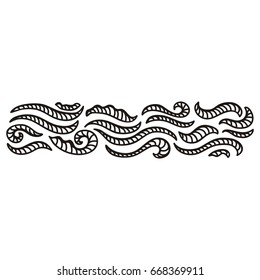 Beautiful sea decorative element. Vector illustration.