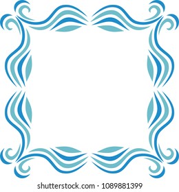 Beautiful sea frame. Vector illustration
