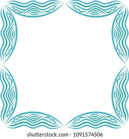 Beautiful sea frame. Vector illustration