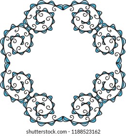 Beautiful sea frame. Vector illustration