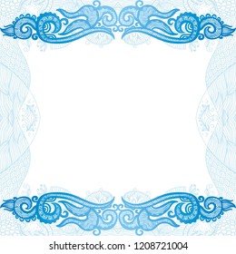 Beautiful sea frame. Vector illustration