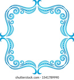 Beautiful sea frame. Vector illustration