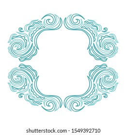 Beautiful sea frame. Vector illustration