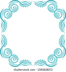 Beautiful sea frame. Vector illustration