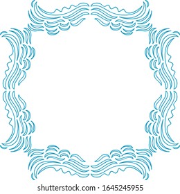 Bonito marco marino. Ilustración del vector