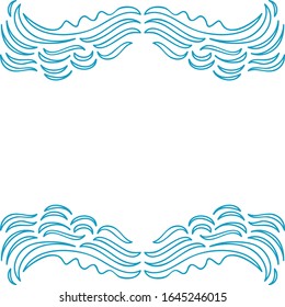 Beautiful sea frame. Vector illustration