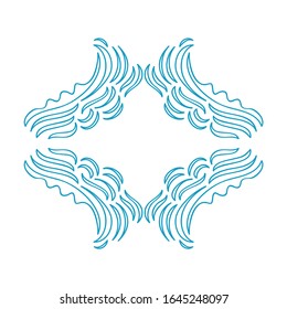 Beautiful sea frame. Vector illustration