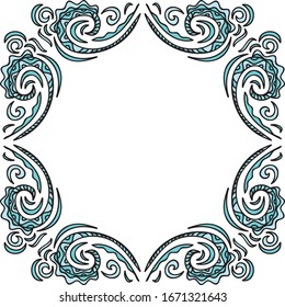 Beautiful sea frame. Vector illustration