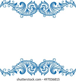 Beautiful sea frame. Vector illustration.