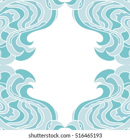 Beautiful Sea Frame Vector Illustration Stock Vector (Royalty Free ...