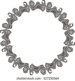 Beautiful sea frame. Vector illustration.