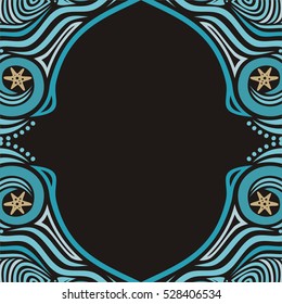 Beautiful sea frame. Vector illustration.