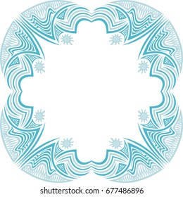 Beautiful sea frame. Vector illustration.