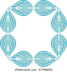 Beautiful sea frame. Vector illustration.