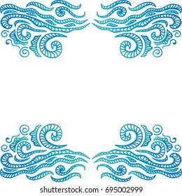 Beautiful Sea Frame. Vector Illustration.