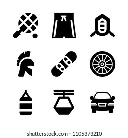 beautiful, sea, indoors and gloves icons in Sport vector set. Graphics for web and design