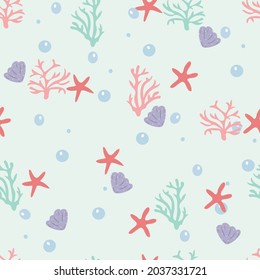 beautiful sea seamless pattern for background