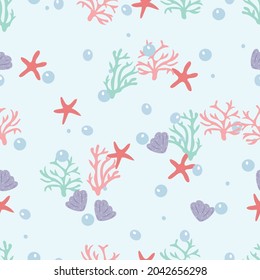 beautiful sea seamless pattern background