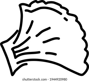 Beautiful sea shell, illustration, vector on a white background