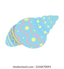 Beautiful sea shell on white background