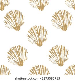 Beautiful sea shell vector pattern illustration