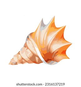 Beautiful sea shells 3d detailed illustration