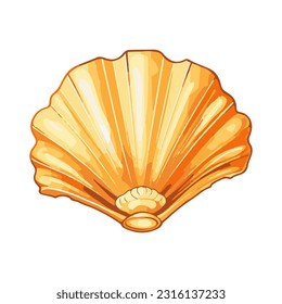 Beautiful sea shells 3d detailed illustration